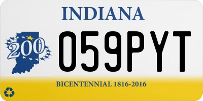 IN license plate 059PYT