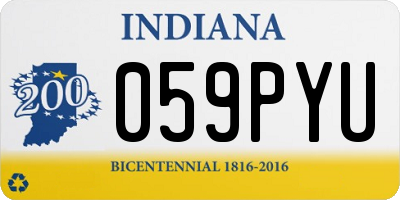 IN license plate 059PYU