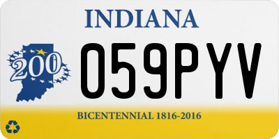 IN license plate 059PYV