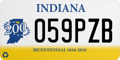 IN license plate 059PZB