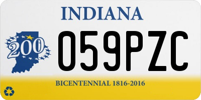 IN license plate 059PZC