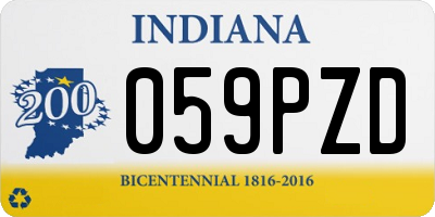 IN license plate 059PZD