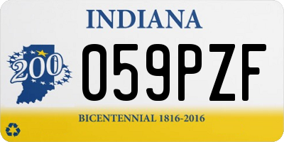 IN license plate 059PZF