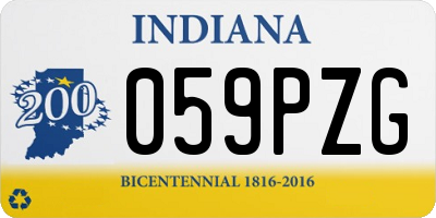 IN license plate 059PZG