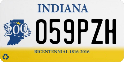 IN license plate 059PZH
