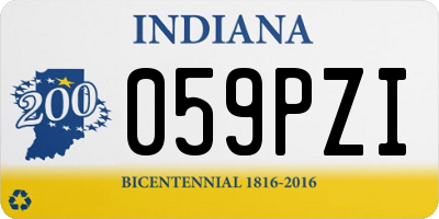 IN license plate 059PZI