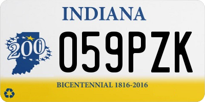 IN license plate 059PZK