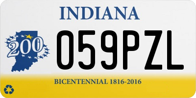 IN license plate 059PZL