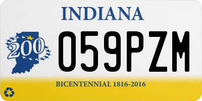 IN license plate 059PZM
