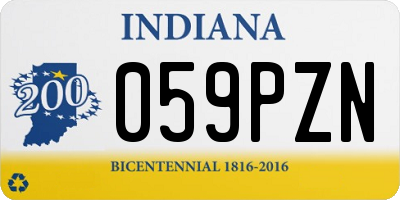 IN license plate 059PZN