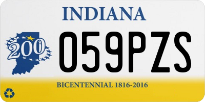 IN license plate 059PZS