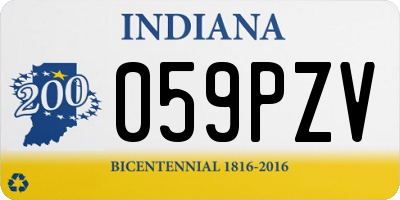 IN license plate 059PZV