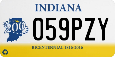IN license plate 059PZY