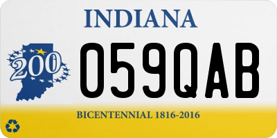 IN license plate 059QAB