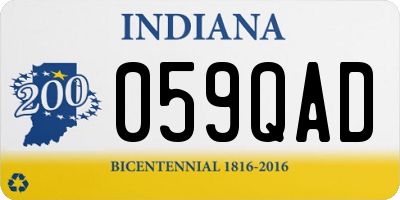 IN license plate 059QAD