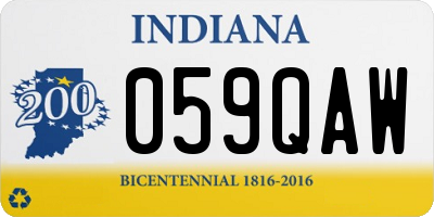 IN license plate 059QAW