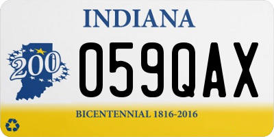 IN license plate 059QAX