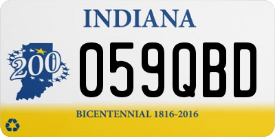 IN license plate 059QBD