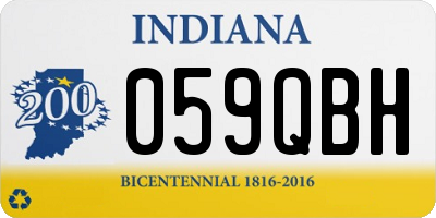 IN license plate 059QBH