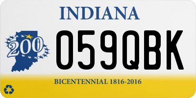IN license plate 059QBK