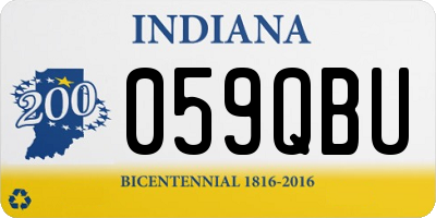 IN license plate 059QBU