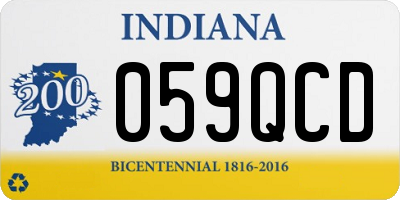 IN license plate 059QCD