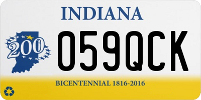 IN license plate 059QCK