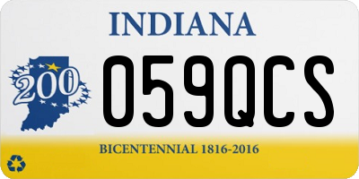 IN license plate 059QCS