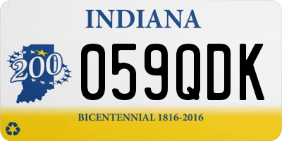 IN license plate 059QDK