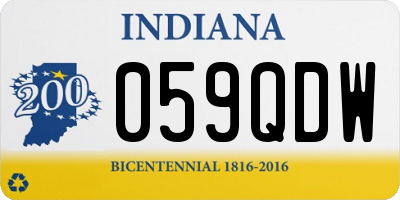 IN license plate 059QDW