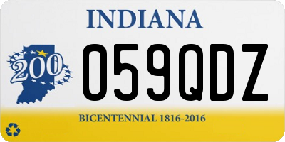 IN license plate 059QDZ