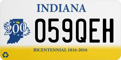 IN license plate 059QEH