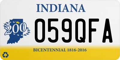IN license plate 059QFA
