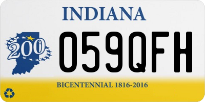 IN license plate 059QFH