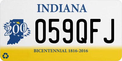 IN license plate 059QFJ