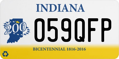 IN license plate 059QFP