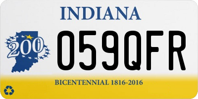 IN license plate 059QFR