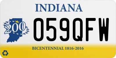IN license plate 059QFW