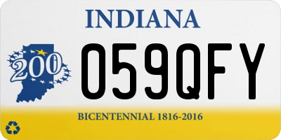 IN license plate 059QFY