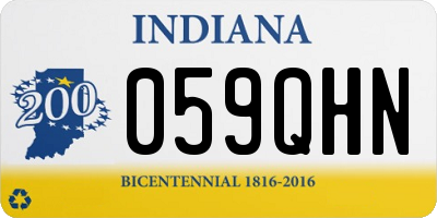IN license plate 059QHN