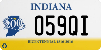 IN license plate 059QI
