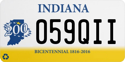 IN license plate 059QII