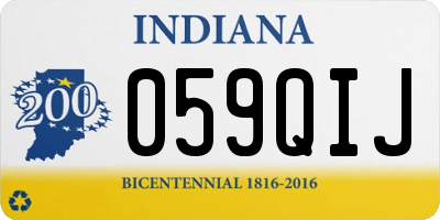 IN license plate 059QIJ