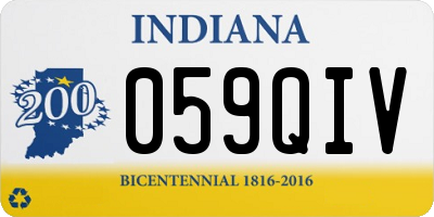 IN license plate 059QIV