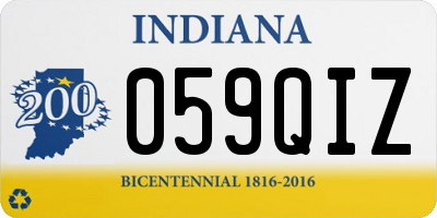 IN license plate 059QIZ