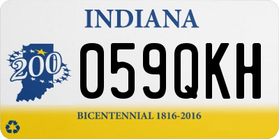 IN license plate 059QKH