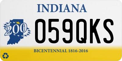 IN license plate 059QKS