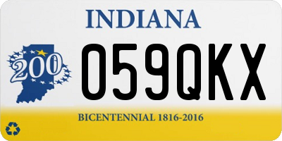 IN license plate 059QKX