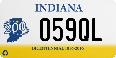 IN license plate 059QL