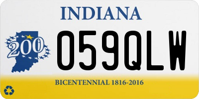 IN license plate 059QLW